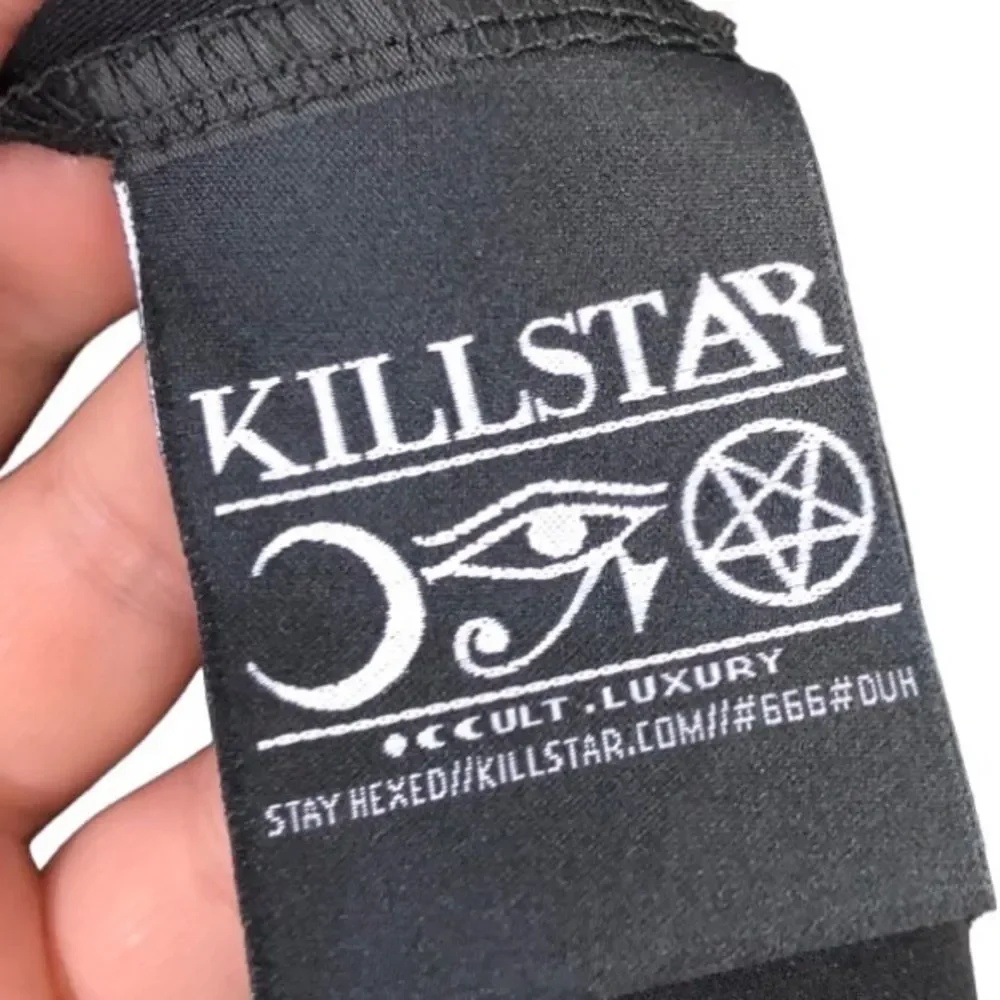 Killstar | Cresent Moon Goth Punk Lace Trim Dress Wednesday Adams Grunge - Picture 6 of 8